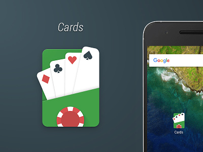 Cards App Icon app cards chip clubs diamonds hearts icon playing poker spades