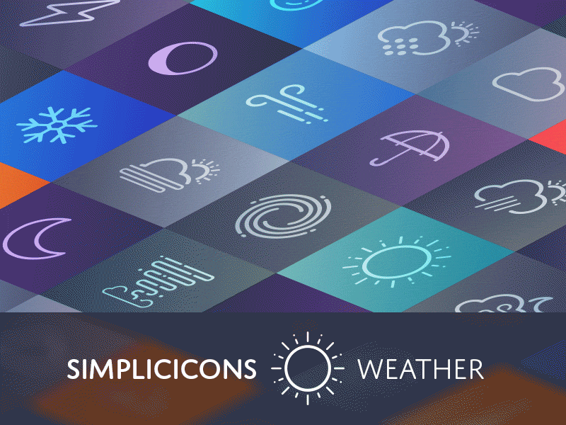 Simplicicons - Weather cloud icon icons lightning moon rain snow sun weather