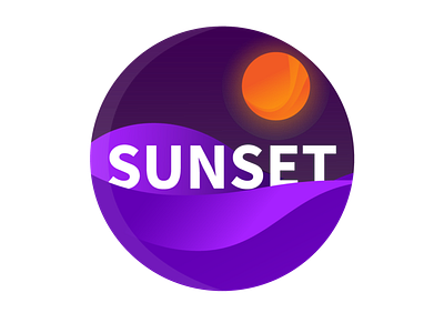 Sunset Logo app branding circle graph design icon illustration illustrator planet sketch sun logo sunset ui vector