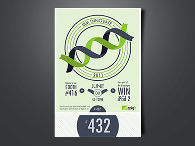 Spigit IBM Innovate Conference Ticket stub spigit ibm dna ticket ticke stub illustration graphic typography type date conference summit event invite innovation