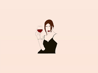 🍷 art artist design digitalart doodle doodleart drawing graphicdesign illustration illustrator lebanon lineart abstract minimal vector vectorart wine woman