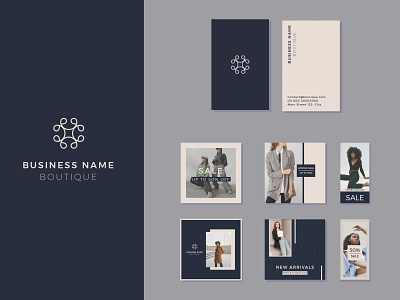 Free Fashion Boutique Logo + Instagram templates (ai)