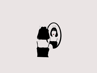 Narcissist Illustration artist drawing illustration illustrator mental health minimal narcissist narcissistic self love self worth vector woman woman illustration