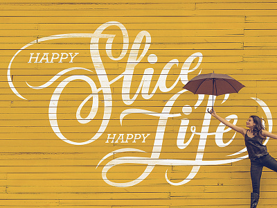 Happy Life handmade happy lettering life melbourne paint wall work