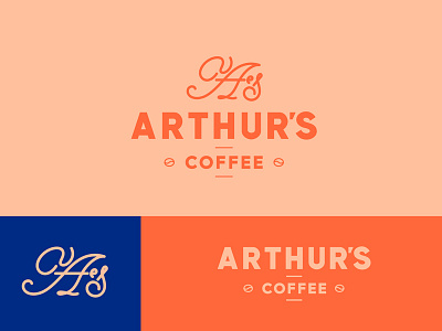 Arthur's Coffee Logo branding logo minimal modern monogram sans script