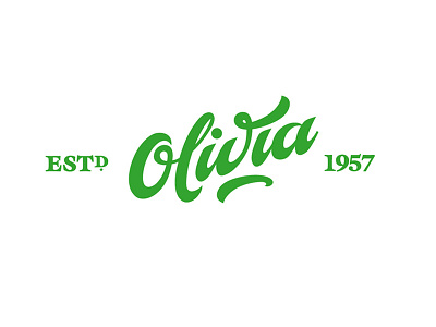 Olivia Logo Concept branding custom direction graphic lettering pickles sauces script