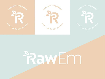 RawEm Australia Logo brand dessert healthy leaf logo natural r raw rr sans sweet