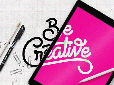 Be Creative advertising color digital hand drawn ios ipad lettering markers pens sydney type typography
