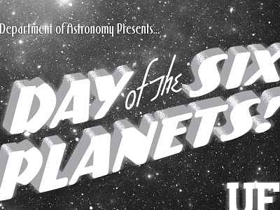 Day Of Six Planets Title Card Fpo design photoshop sci-fi typography vintage