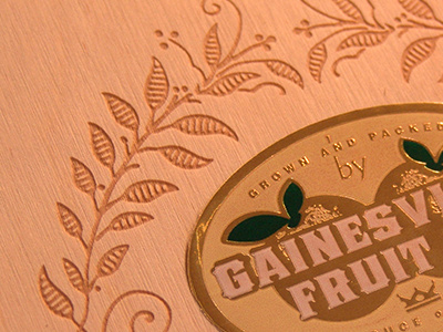 Gainesville Fruit Co - Notecard box set fruit label typography vintage