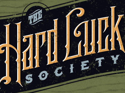 Hard Luck Society logo logo typography