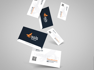 Ossis Handyman - Business Card agency branding brand agency brand and identity branding businesscard card design graphic design illustration illustrator logo vector visual visualidentity