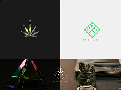 Logo for Prism Farms - Cannabis Company branding cannabis logo marijuana prism