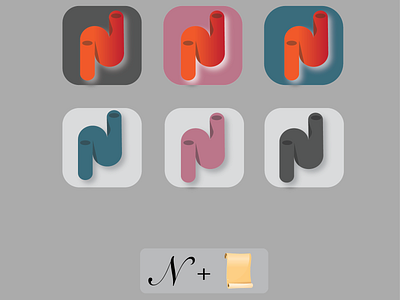 N letter Logo CONCEPT app branding design flat illustration illustrator logo minimal