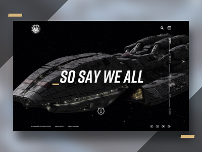 Battlestar | Concept battlestar galactica responsive sci fi ui ux web