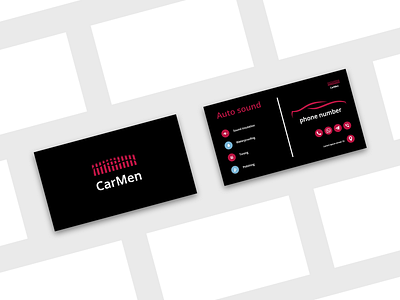 Car service - Business card adobexd business card design logo vector