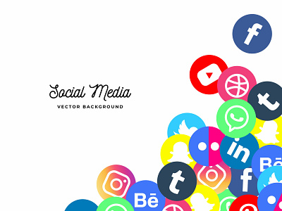 Social media background ads background banner colorful design free download freepik icons modern network resource rss set social social buttons social media template vector wallpaper web