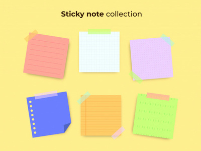 Sticky Note Collection ads background card colorful design download free free download freebie freepik mock up modern note card notebook resource sticky note sticky notes template vector wallpaper