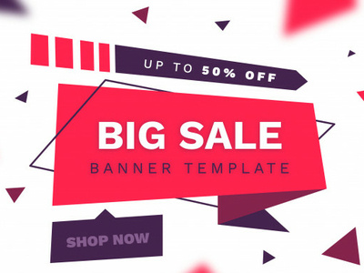 Modern Big Sale Ribbon Banner