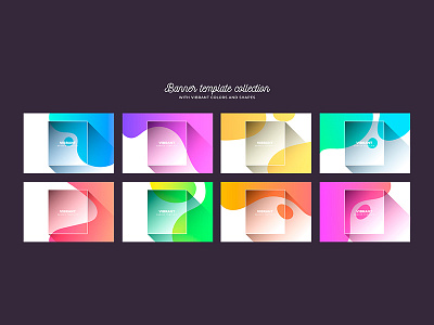 Background collection with vibrant colors and shapes
