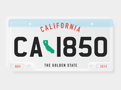 Weekly Warmup California License Plate california car design dribbbleweeklywarmup graphic license license plate plate vector vehicle warmup weeklywarmup
