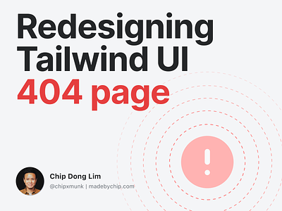 Redesigning Tailwind UI 404 Page 404 404 error page 404 page dribbbleweeklywarmup error 404 how to process refactoringui tailwind tailwindcss tips uiux ux weekly challenge weekly warm up weeklywarmup