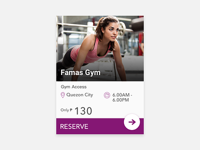 Gym Partners Reservation Card UI cards design email email design graphic grid gyms layout marketing modular newsletter reserve