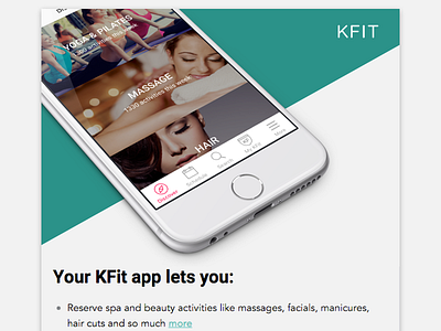 Upgrade to the new KFit app Newsletter/Email Design