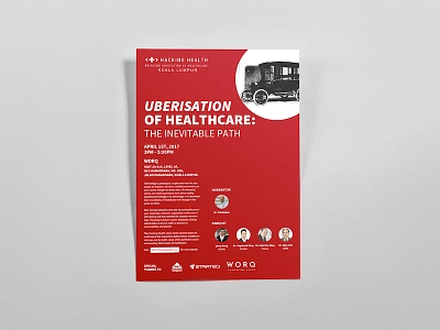 Poster for "Uberisation of Healthcare: The Inevitable Path" artwork consumer health design frame healthcare healthtech mockup poster poster design poster mockup print