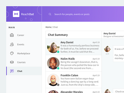 SaaS Product Chat UI Design