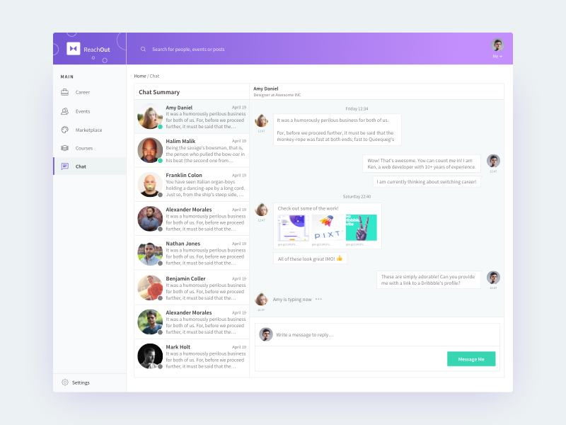 Saas Product Chat Ui Design By Chip Dong Lim On Dribbble