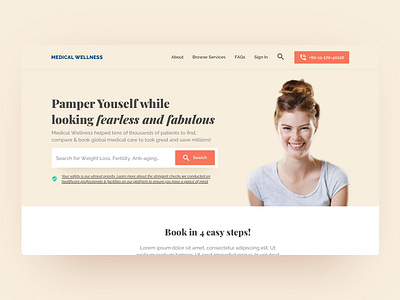 Medical Toursim Landing Page: Hero Section healthcare landing medical medical tourism ui user experience ux web design