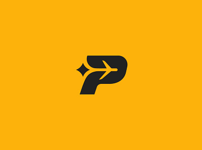 P + Plane logo brand and identity branding design illustration illustrator logo vector