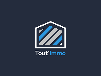 "Tout'Immo" Logo design brand and identity illustrator logo