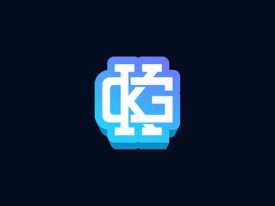 KG Logo brand and identity illustrator logo