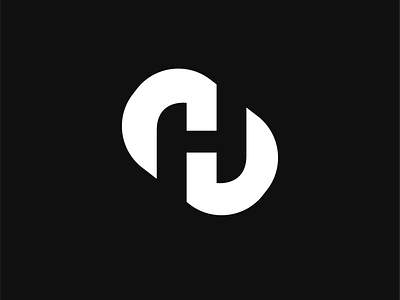 Negative "H" logo mark brand and identity illustrator logo