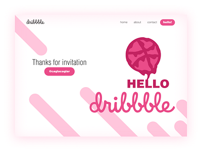 Hello Dribbble! app design minimal ui ux web website