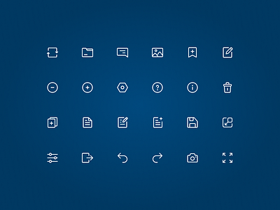 Dashboard icons set