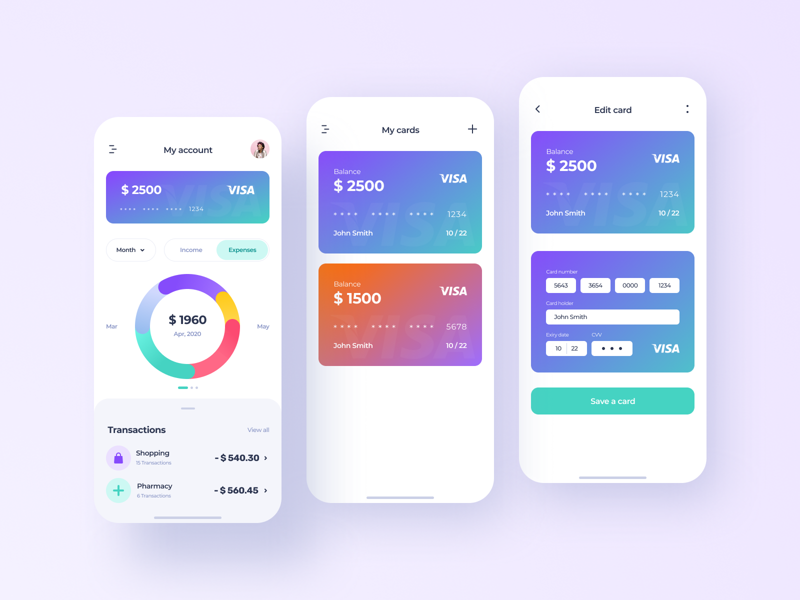 Finance app / Concept by Mila Syniukova on Dribbble