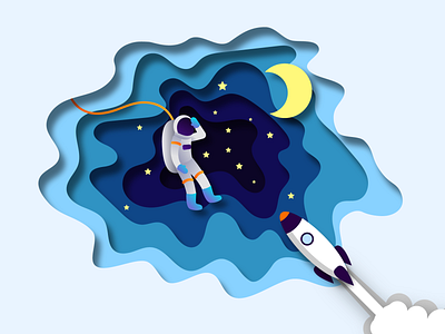 Out of the Space illustration space vector