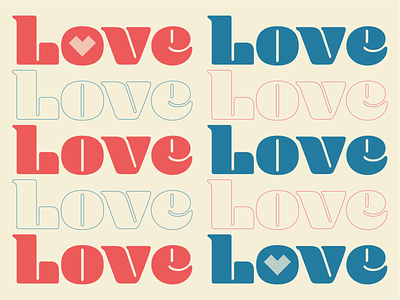 Love Typography Design Concept