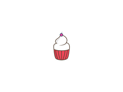 Cupcake Icon branding cake cupcake design designer dribbble eat food graphic icon illustration illustrator logo photoshop pink pretty shapes symbol typography vector