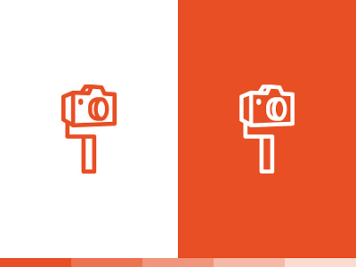 Camera Icon Design camera color design designer dribbble gimbal graphic icon iconography illustration illustrator logo logomark logotype orange photography photoshop scheme shapes vector