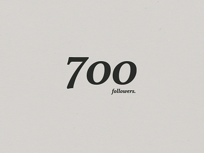 700 Dribbble Followers 700 design designer dribbble followers graphic icon illustration illustrator logo logomark logotype number photoshop profile serif shapes simple symbol typography