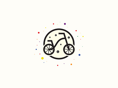 Bicycle Moon Logo Illustration Design bicycle branding design designer drawing dribbble graphic graphicdesign illustration illustrator logo logodesign logomark logotype moon shapes simple typography vector word