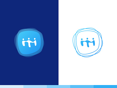 People Logo Design blue branding design designer dribbble gradient graphic hands holding icon illustration illustrator logo logomark people photoshop shapes simple vector web