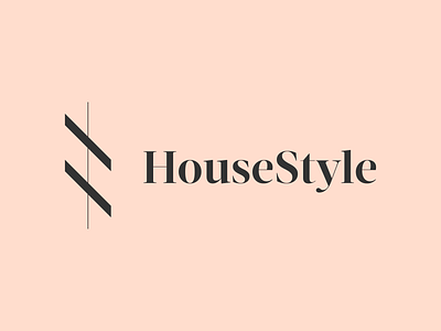 "HouseStyle" Logo Design beautiful colors design designer elegant graphic green h home homes house illustration illustrator logo logomark photoshop pink soft typography ui
