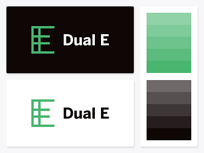 "Dual E" Logo Concept black concept design designer double dribbble dual e graphic green illustration illustrator logo mark photoshop shapes simple simple logo typography vintage