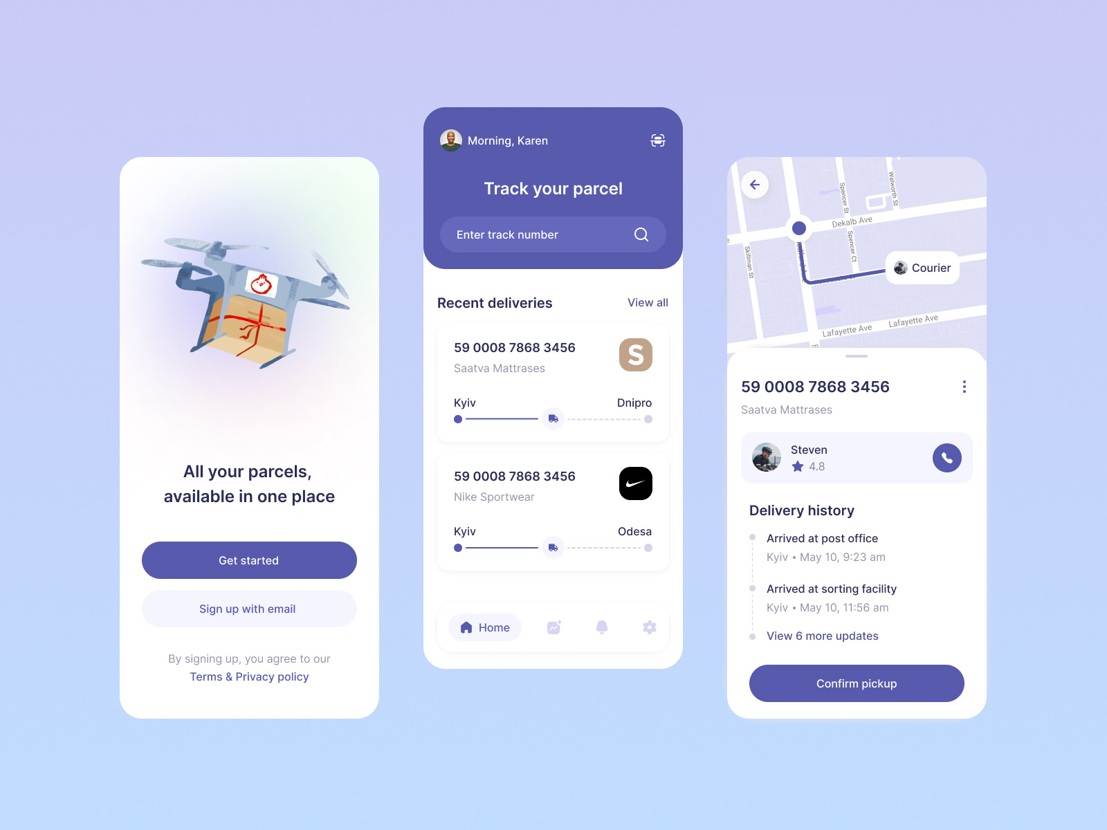 Parcel Tracking App By Iryna Shtohryn For Uptech On Dribbble