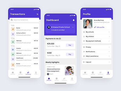 📓 School payments management app